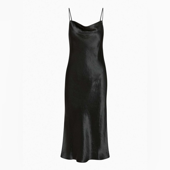 Babaton | Model Maxi Dress - Satin cowl-neck maxi dress | Black | Medium - Picture 1 of 10
